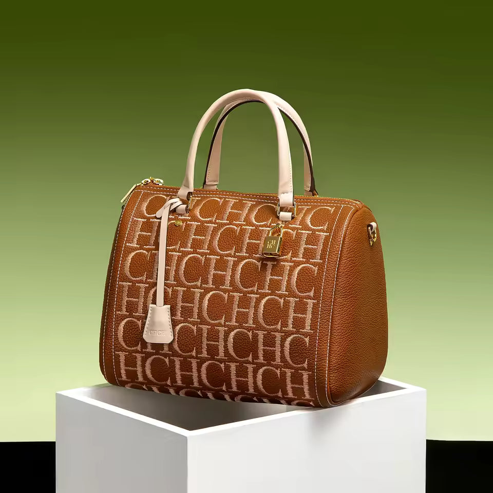 Large Capacity Business Commuter Women's Shoulder Bag Crossbody Bag Vintage Classic Letter Design Solid Color Women's Bag