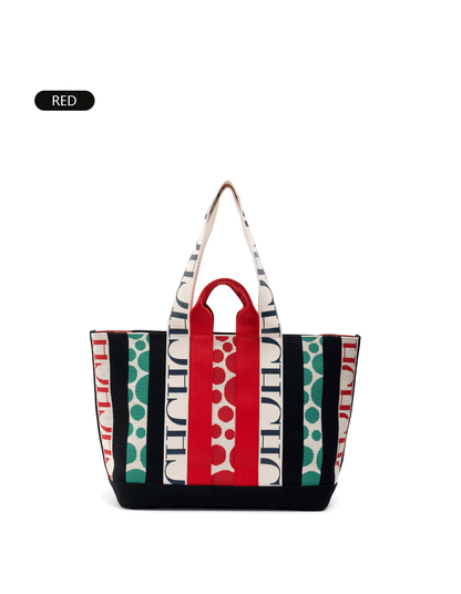 CH Casual Stripe Splicing Trend Shoulder Bag