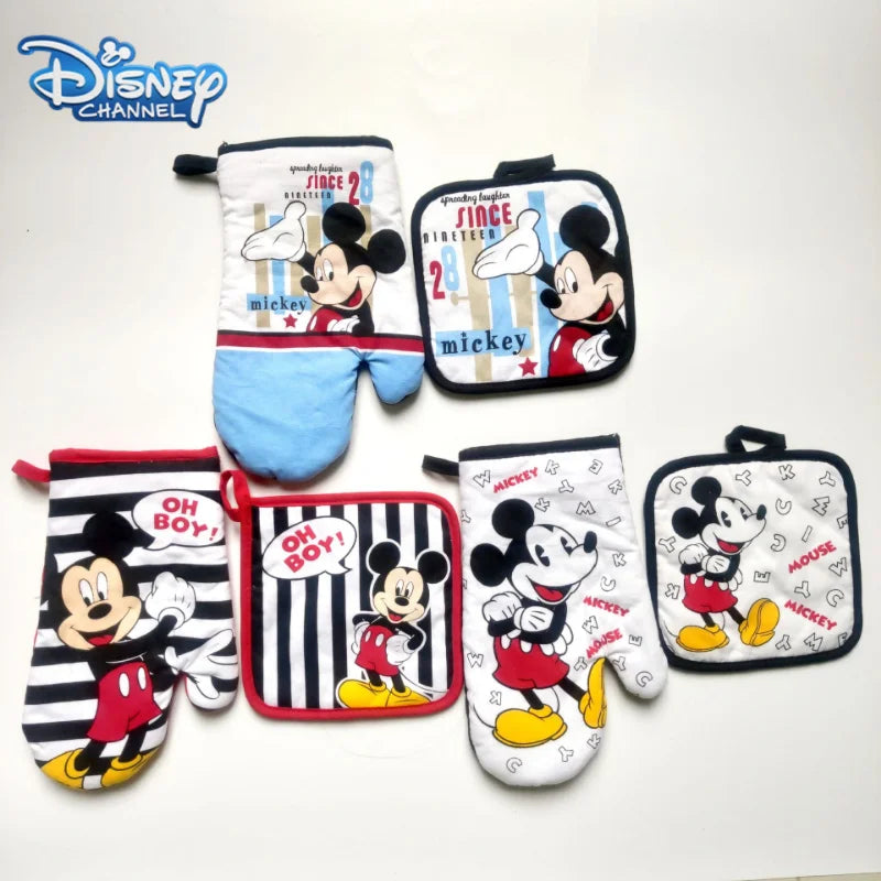 2pcs Disney Mickey Mouse Oven Gloves Coaster