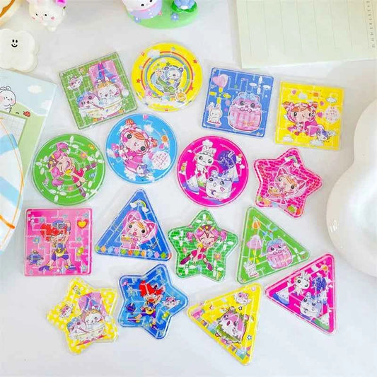 15Pcs Cartoon Animal Beads Ball Maze Puzzle Toys for Kids Birthday Party Favors Goodie Bag Pinata Fillers School Carnival Prizes