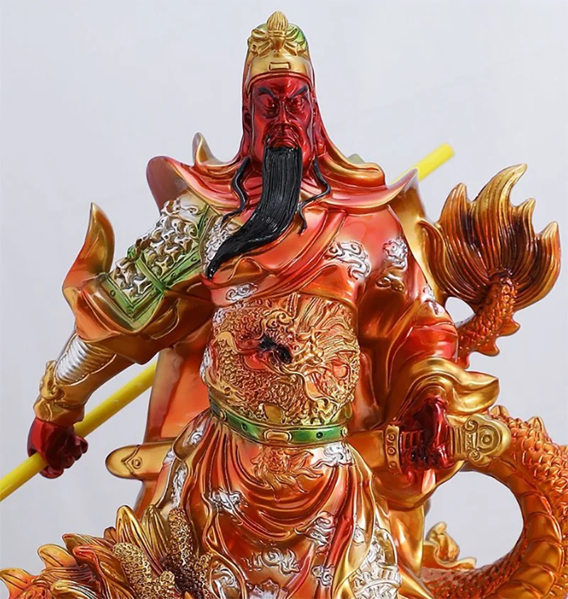 Guan Gong Fortune Statue Feng Shui Resin Ornaments
