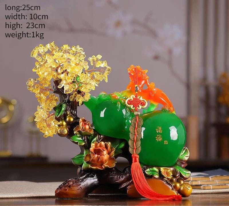 Feng Shui Fortune Gourd Brave Crystal Ornaments