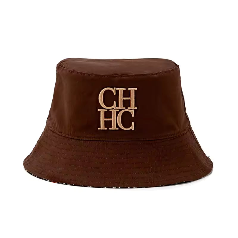 CH Fashion Bucket Hat Brand Creative Versatile Classic Style Brand Monogram Logo Printing Casual Play Wear Hat