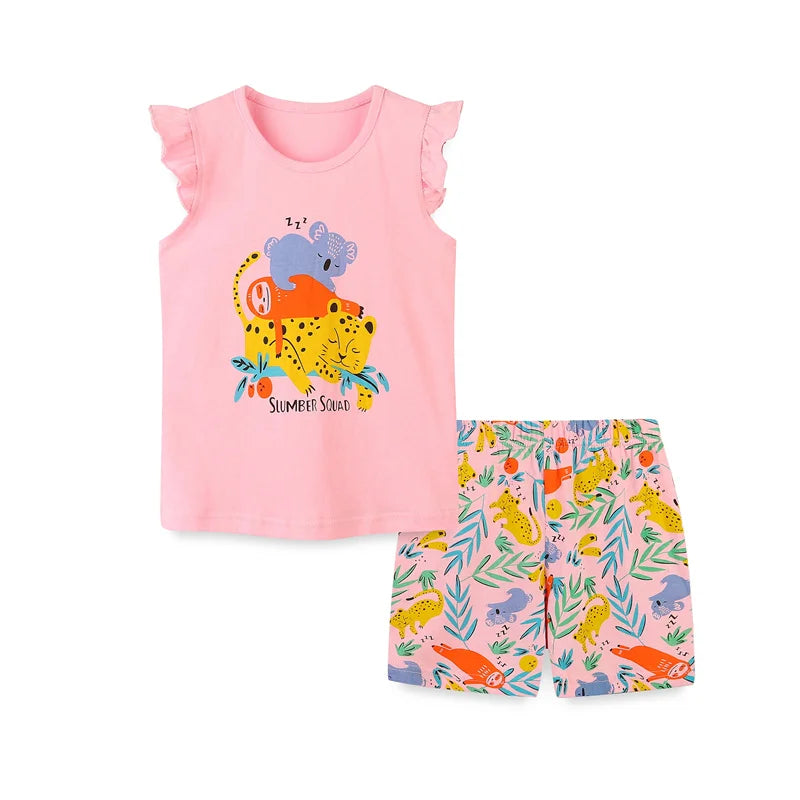Girls 2pcs Cute Sleeveless Summer Set