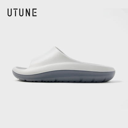 UTUNE Men's Colorblock Thick-Soled Slippers Ergonomic Design