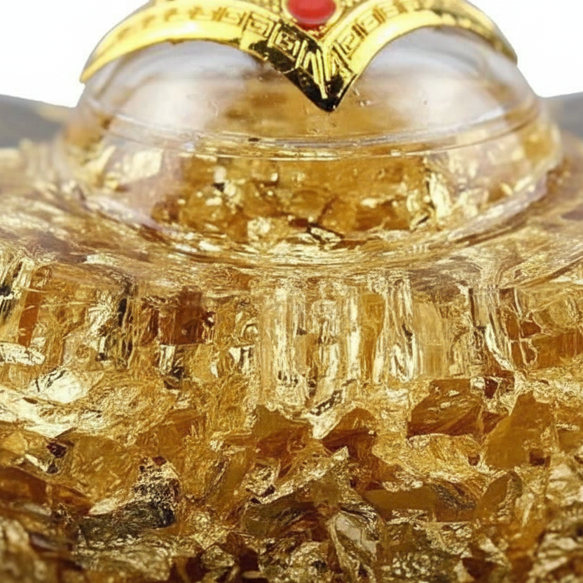 Creative Home Decoration Gold Foil Crystal Lucky Ornament