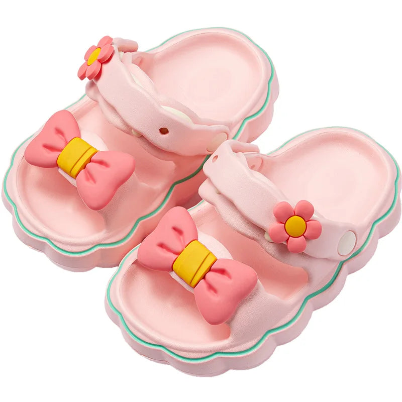 Cheerful Mario Girls Ribbon Sandals