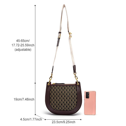 CH Saddle Splicing Design Single Shoulder Bag