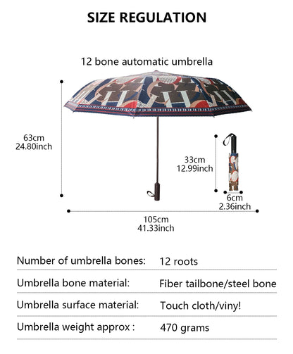 CH Vintage Print Umbrella