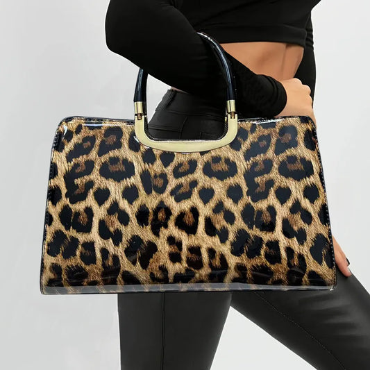 Ladies' Retro Leopard Print Handbag