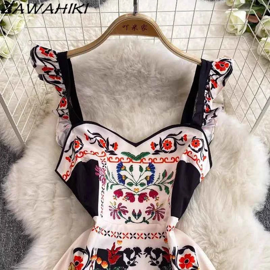 Patchwork Women Camisole Dress