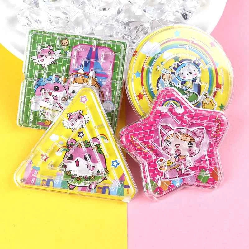 15Pcs Cartoon Animal Beads Ball Maze Puzzle Toys for Kids Birthday Party Favors Goodie Bag Pinata Fillers School Carnival Prizes