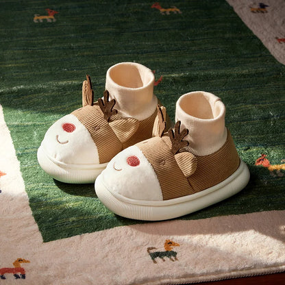 Cheerful Mario Winter Children's Cartoon Rudolph Shoes