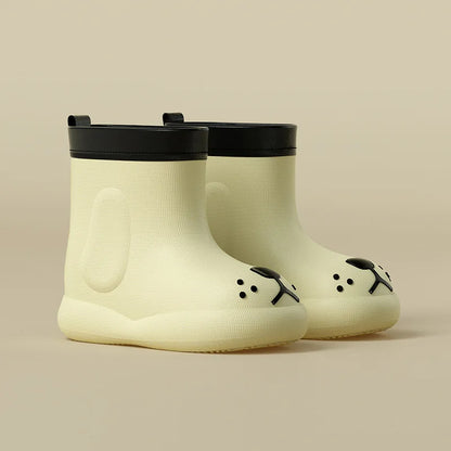 Cheerful Mario Rain Boots Shoes -Cute Puppy