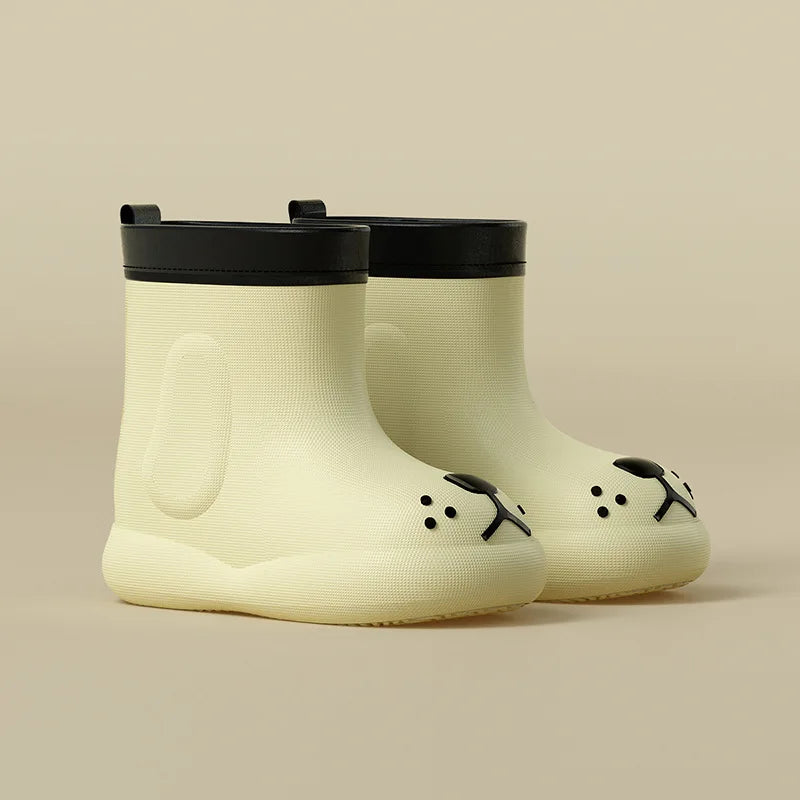 Cheerful Mario Rain Boots Cute Puppy