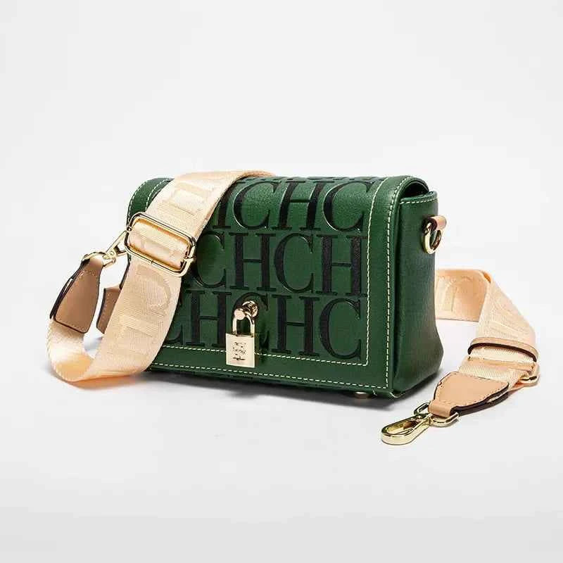 Fashion Solid Colour Printed Head Bag Design Women's Shoulder Bag Luxury Brand Model Metal Accessories Buckle Monogram Print