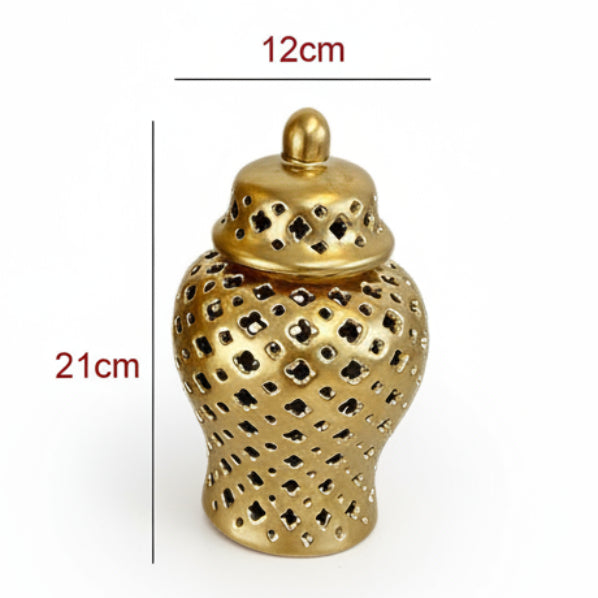 Matte Hollow Ceramic Vase Home Creative Handicrafts Jar Decor and Ornaments