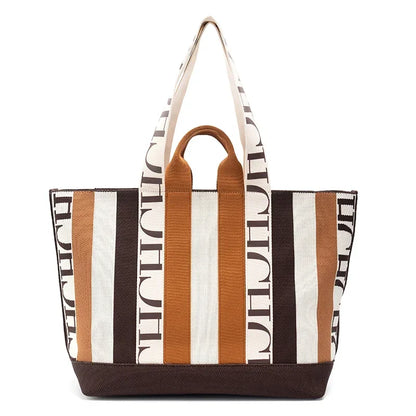 CH Casual Stripe Splicing Trend Shoulder Bag