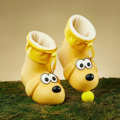 Cheerful Mario Cute Children Rain/Winter Puppy Boots