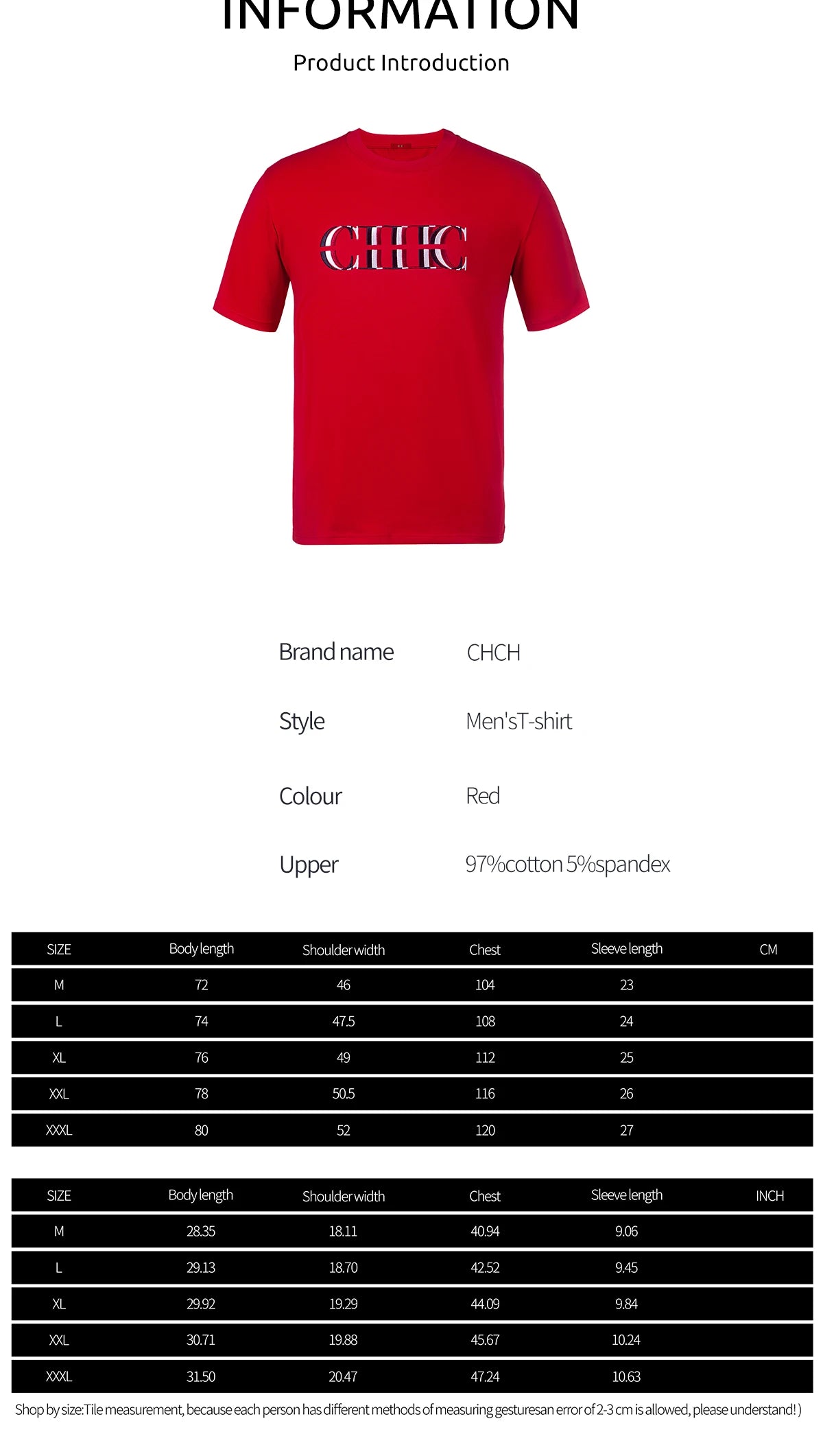 CH Pullover Men T Shirts Appliqué