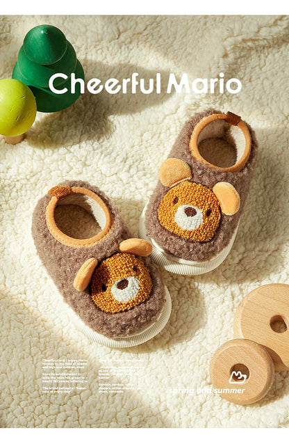 Cheerful Mario New Style Children Winter Cotton Warm Bunny Shoes