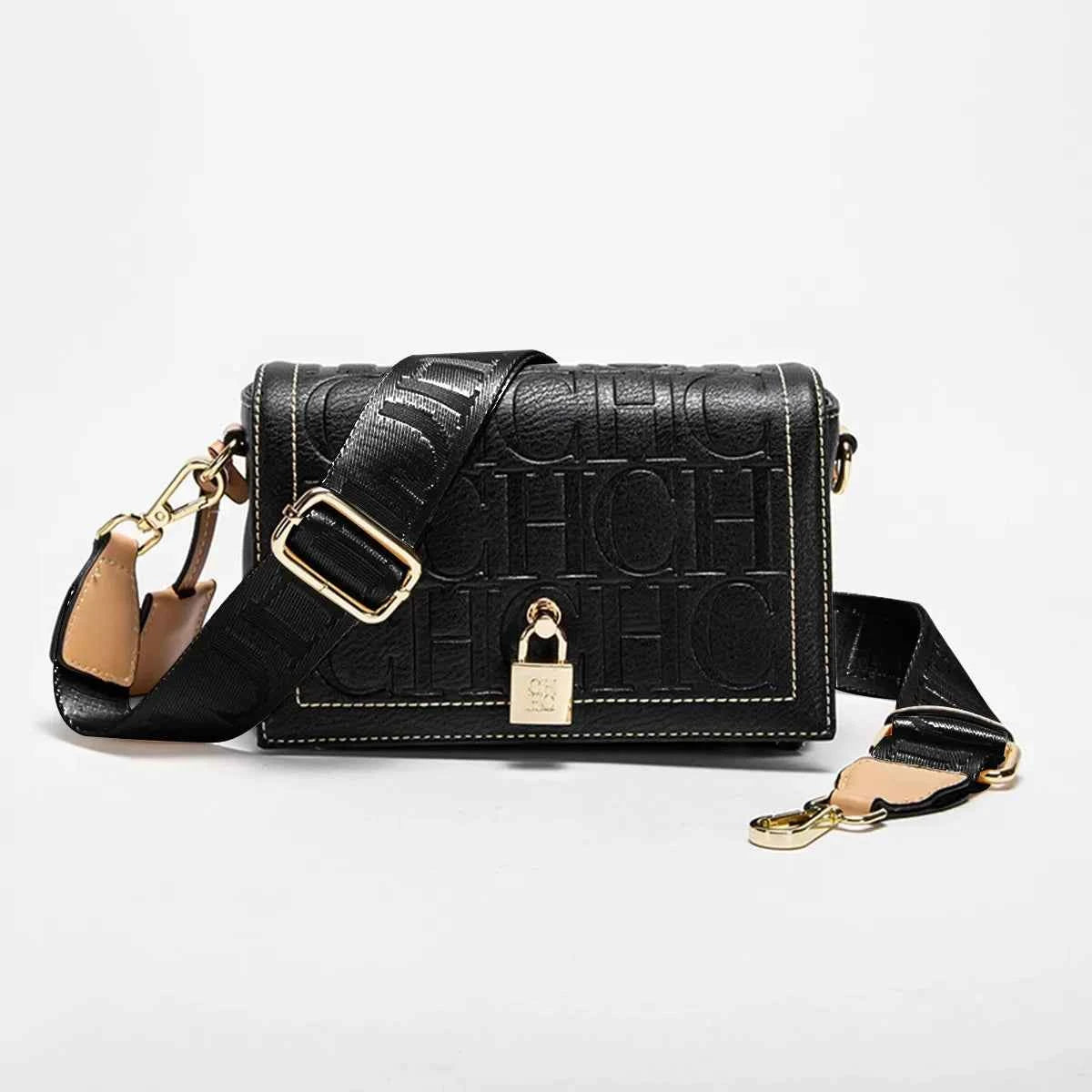 Fashion Solid Colour Printed Head Bag Design Women's Shoulder Bag Luxury Brand Model Metal Accessories Buckle Monogram Print