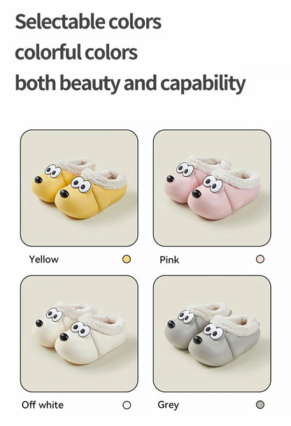 Cheerful Mario Children's Winter Cotton Waterproof Puppy Shoes