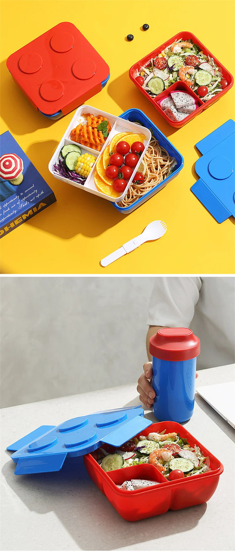 Colorful Building Blocks Bento Box