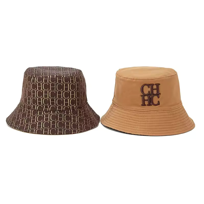 CH Fashion Bucket Hat Brand Creative Versatile Classic Style Brand Monogram Logo Printing Casual Play Wear Hat