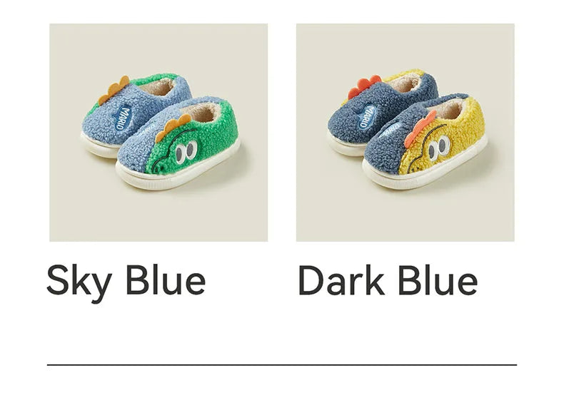 Cheerful Mario Children's Winter Cotton Warm Crocodile Shoes