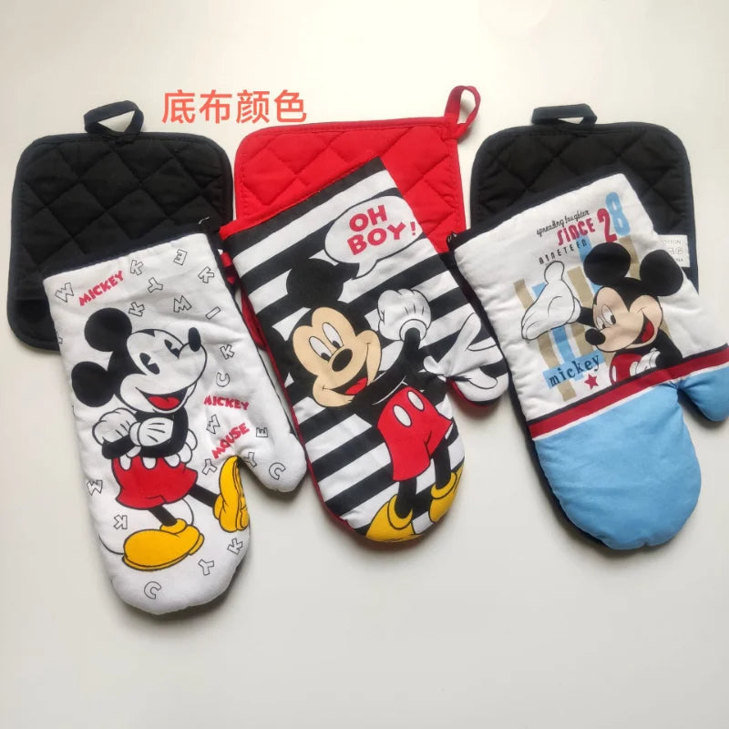 2pcs Disney Mickey Mouse Oven Gloves Coaster