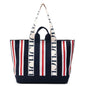 CH Casual Stripe Splicing Trend Shoulder Bag