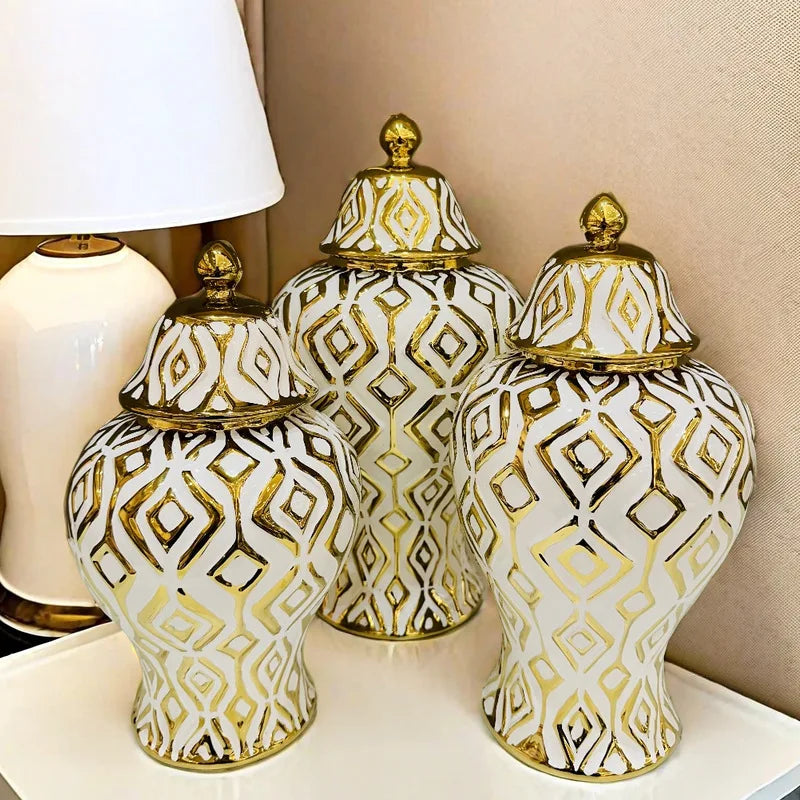 Elegant Ceramic  Vase, Decorative Universal Jar Ornament