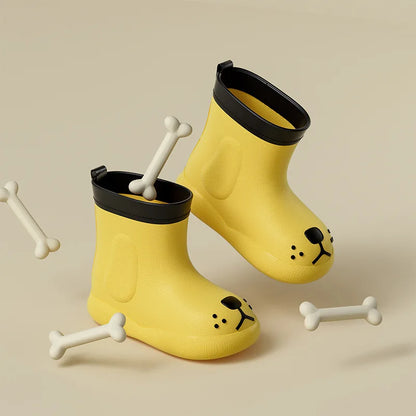 Cheerful Mario Rain Boots Shoes -Cute Puppy