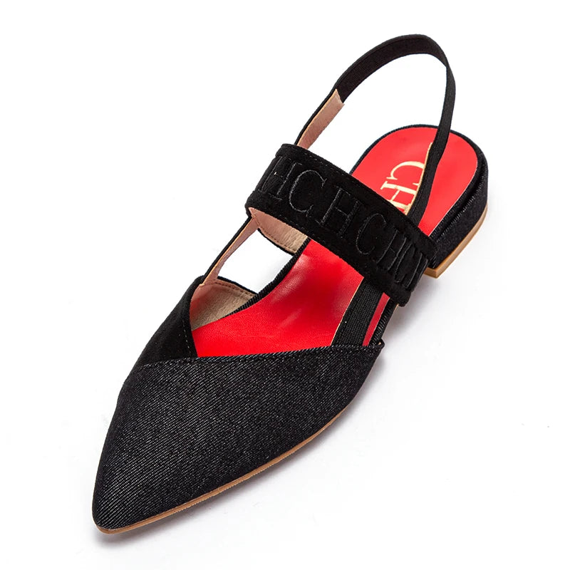 CH Basic Flat Cross Retro Flat Shoes