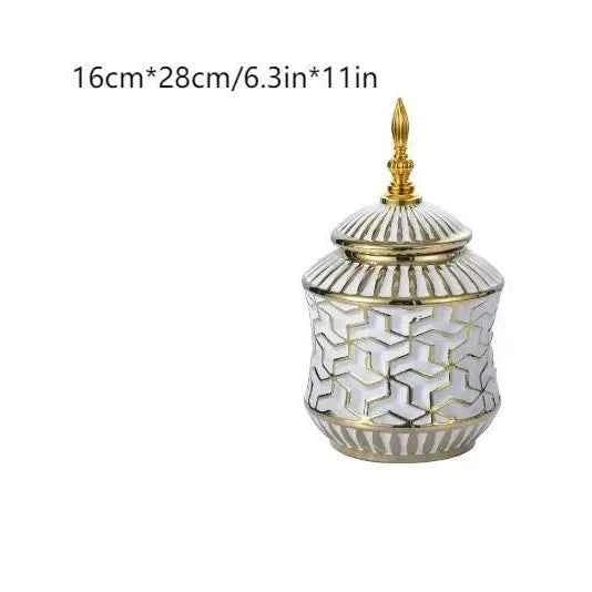 Luxury Ceramic Jar Home Decorative Vase Ornaments