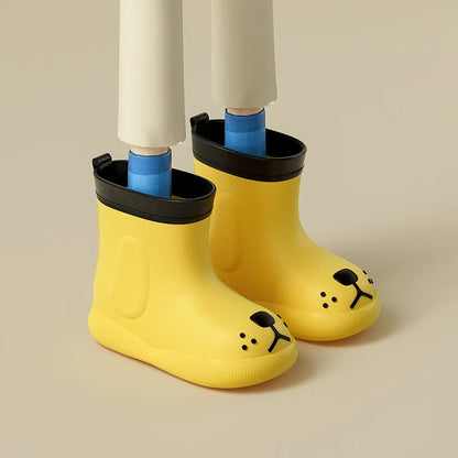 Cheerful Mario Rain Boots Shoes -Cute Puppy