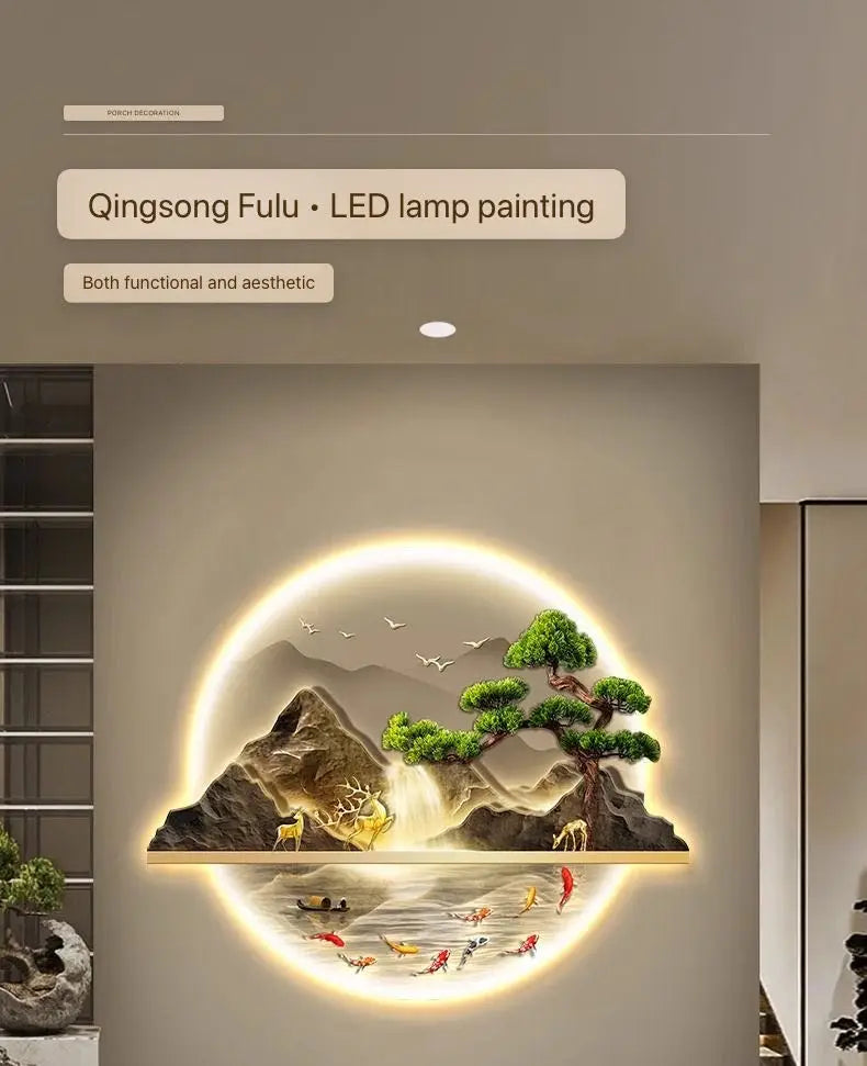 Chinese Style Wall Decoration Mural Lamp