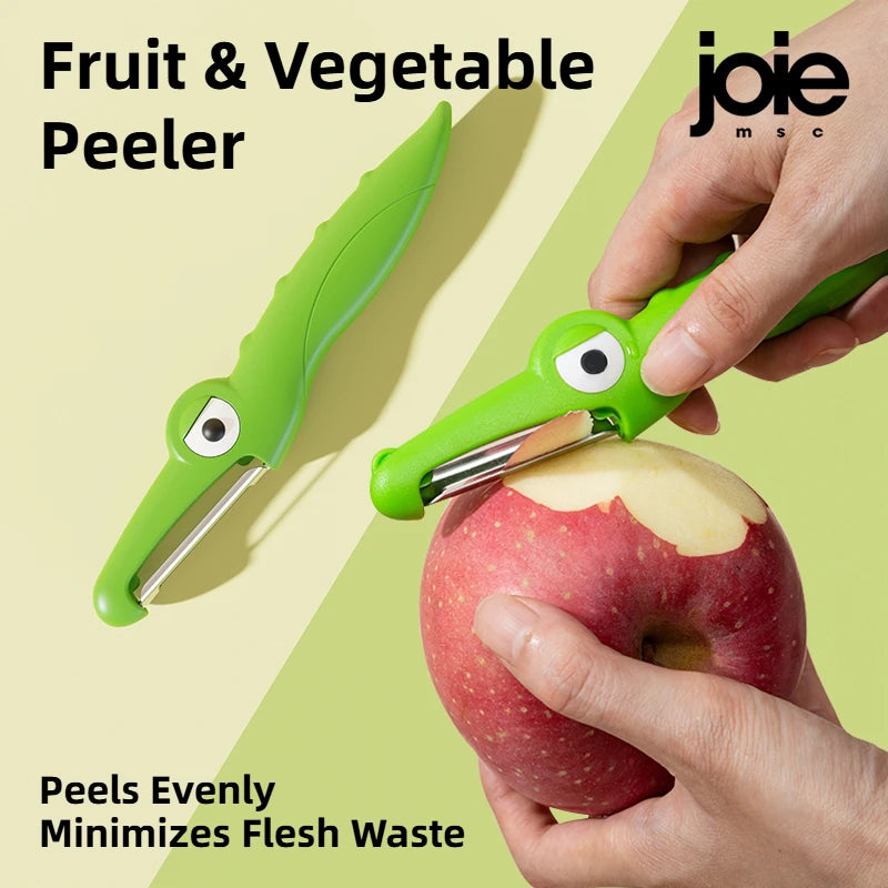 Joie Crocodile Kitchen Accessories - Cleaning Brush, Bag Clip, Peeler, Knife