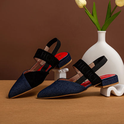 CH Basic Flat Cross Retro Flat Shoes