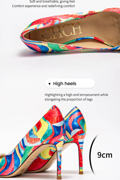 CH Exquisite Color Contrast Versatile High Heels