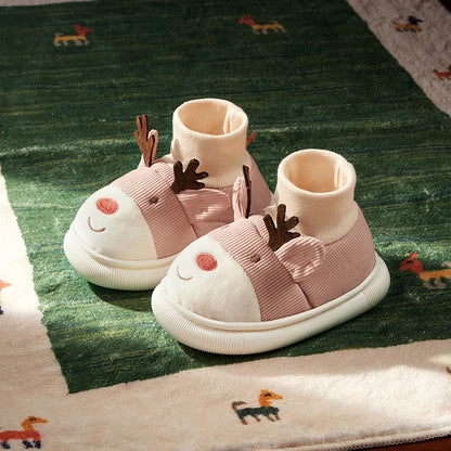 Cheerful Mario Winter Children's Cartoon Rudolph Shoes