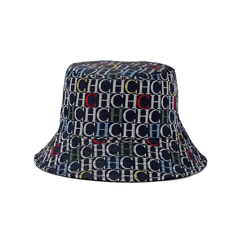 CH Fashion Bucket Hat Brand Creative Versatile Classic Style Brand Monogram Logo Printing Casual Play Wear Hat