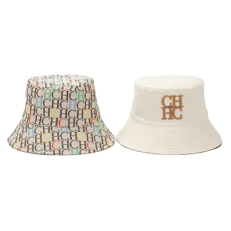 CH Fashion Bucket Hat Brand Creative Versatile Classic Style Brand Monogram Logo Printing Casual Play Wear Hat