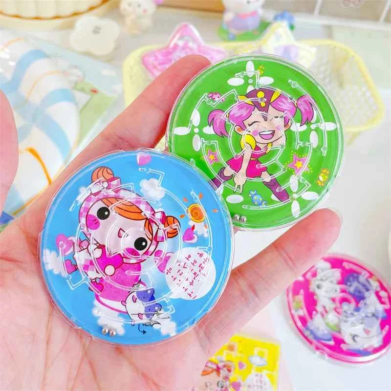 15Pcs Cartoon Animal Beads Ball Maze Puzzle Toys for Kids Birthday Party Favors Goodie Bag Pinata Fillers School Carnival Prizes