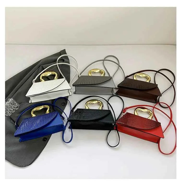 Women Crocodile Pattern Crossbody Handbag