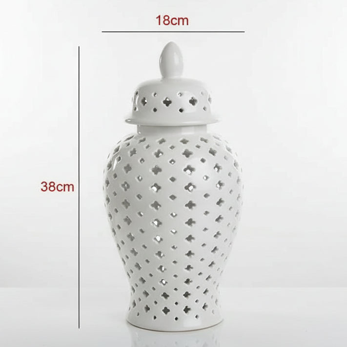 Matte Hollow Ceramic Vase Home Creative Handicrafts Jar Decor and Ornaments