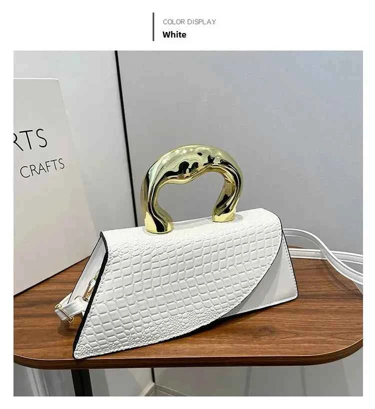 Women Crocodile Pattern Crossbody Handbag