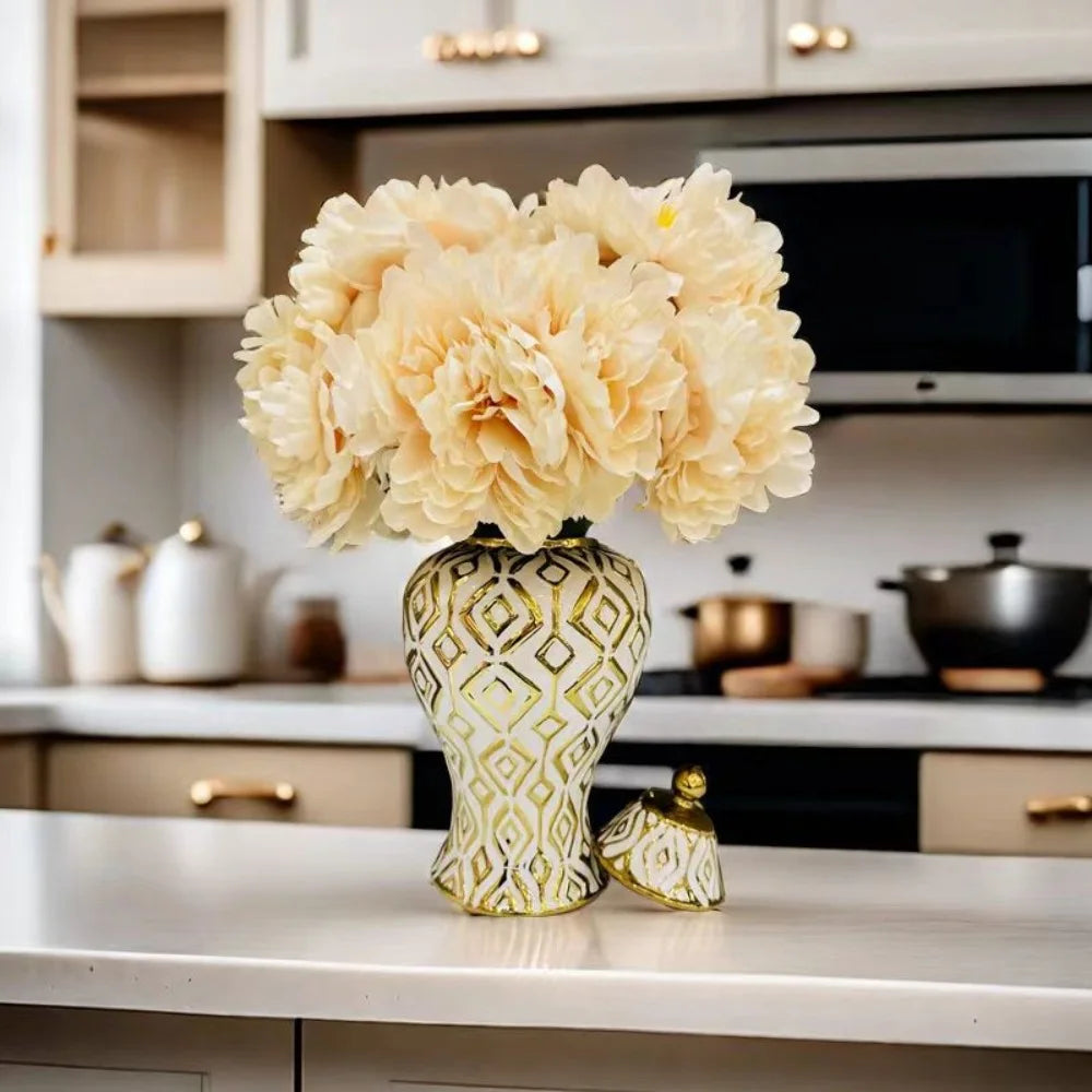 Elegant Ceramic  Vase, Decorative Universal Jar Ornament