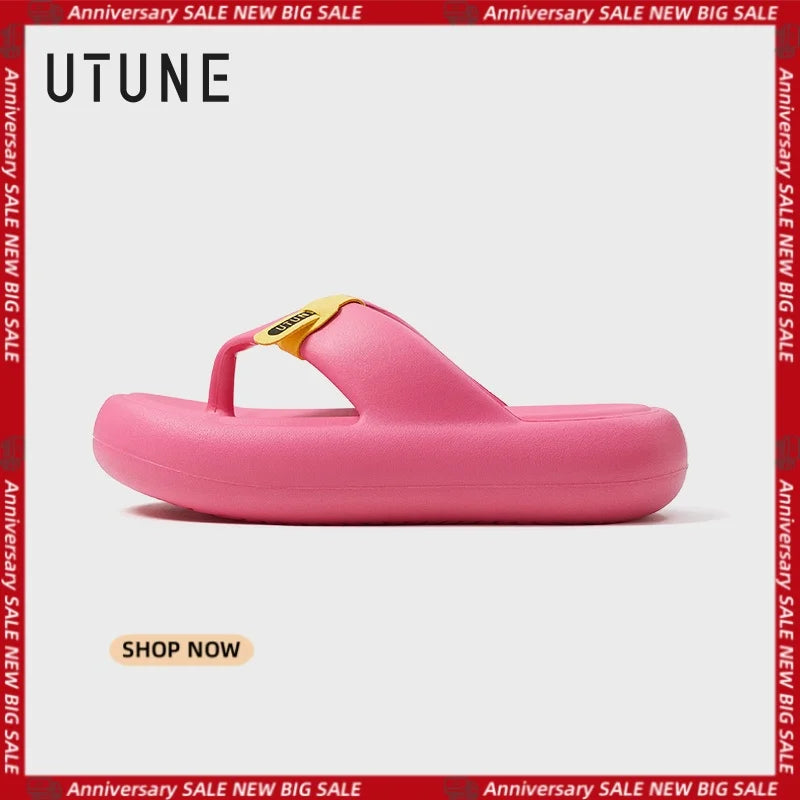 UTUNE Women's 5cm Platform Flip Flops